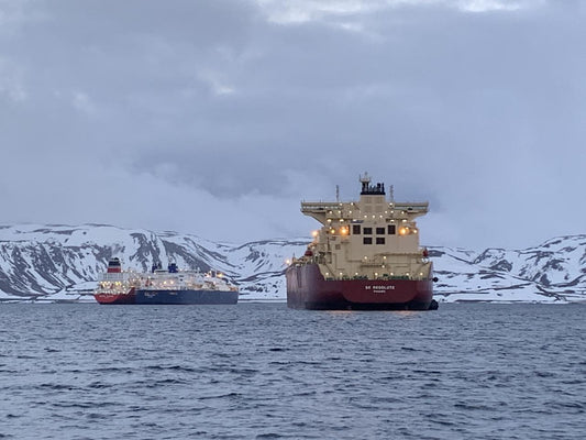 LNG ship in the ocean
