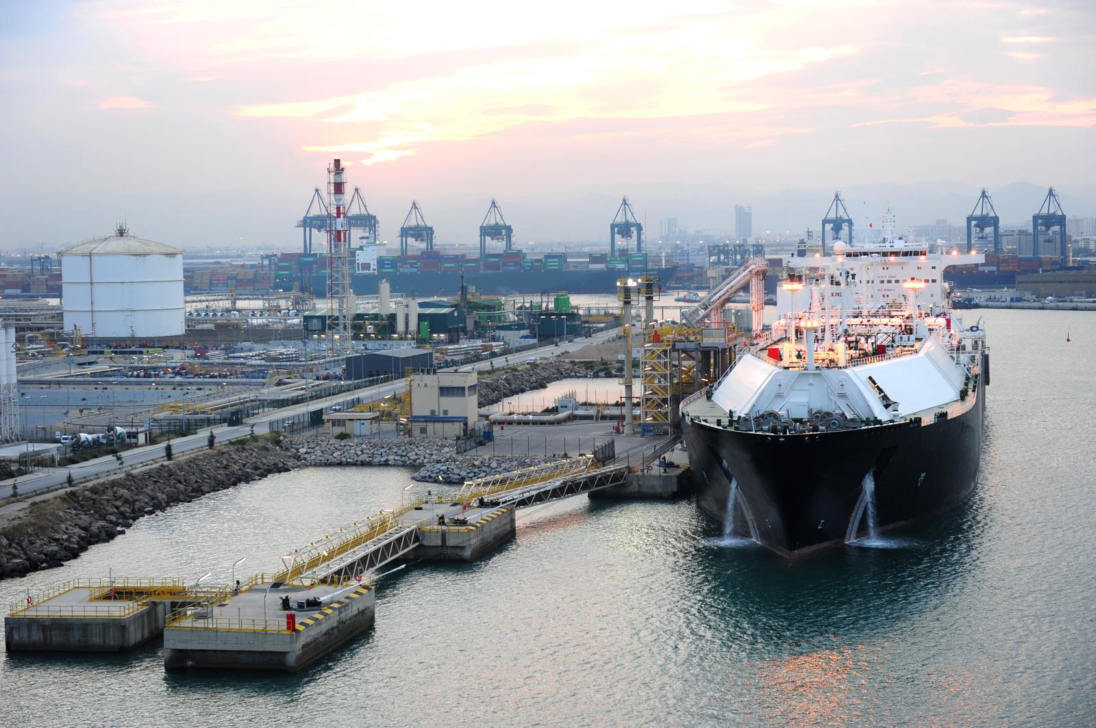 LNG Ship in port