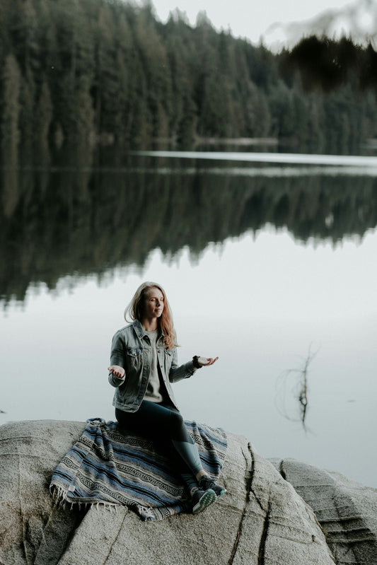 Lady with open arms