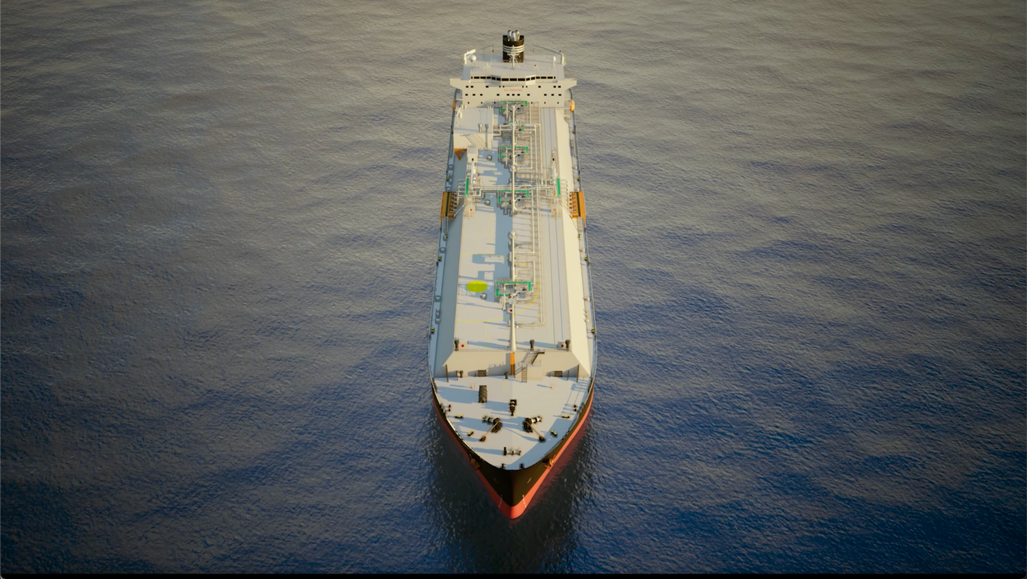 Large LNG cargo ship on a body of water
